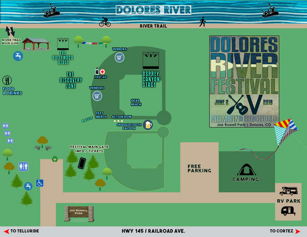 Dolores River Festival map, CO